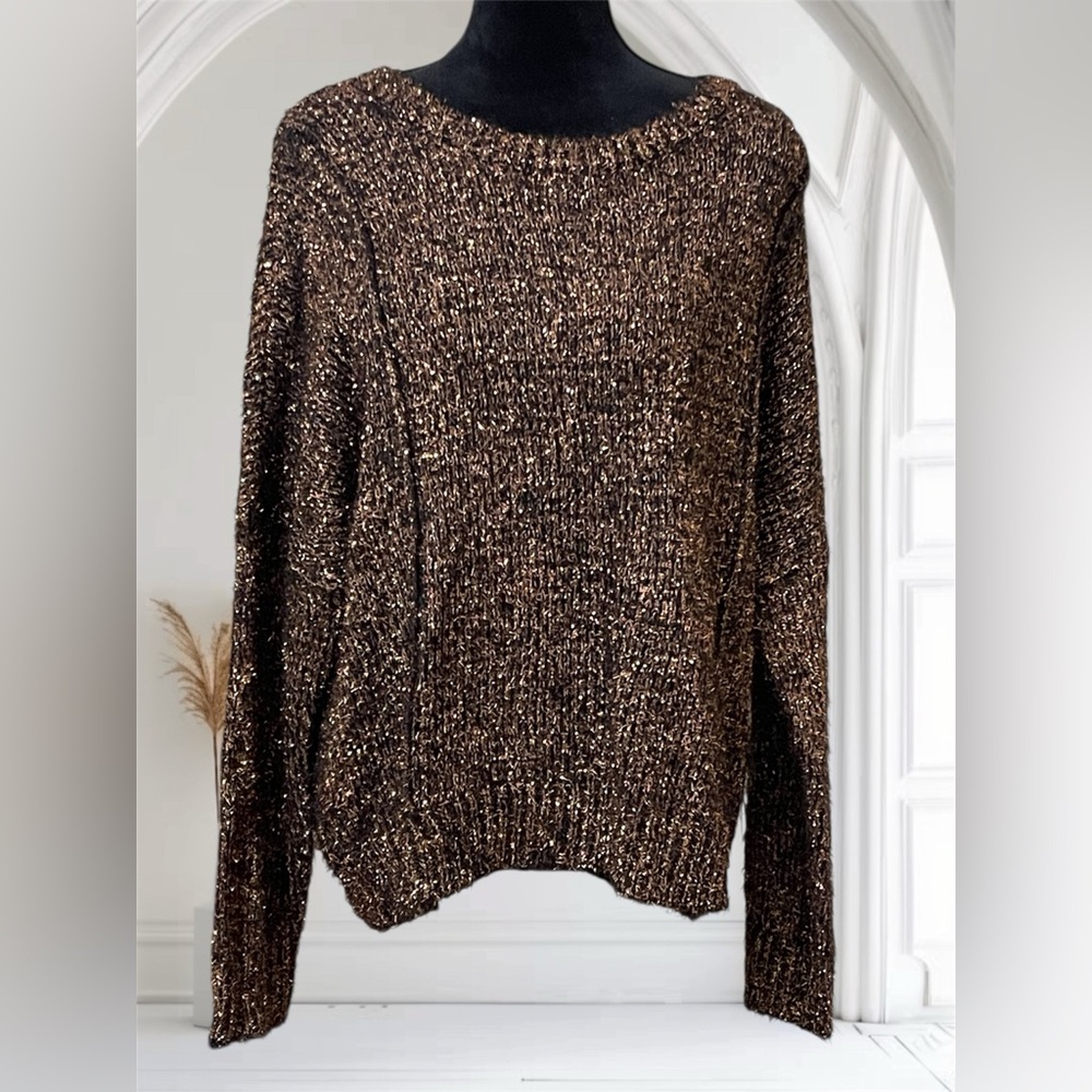Chic Brown Knit Turtleneck Sweater